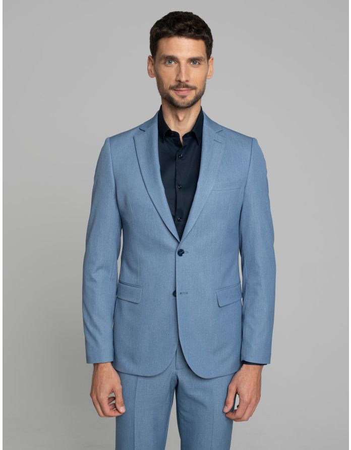 marynarka do zestawu lido niebieski slim fit