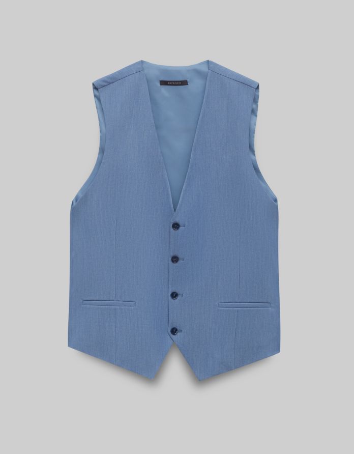 kamizelka do zestawu lido niebieski slim fit