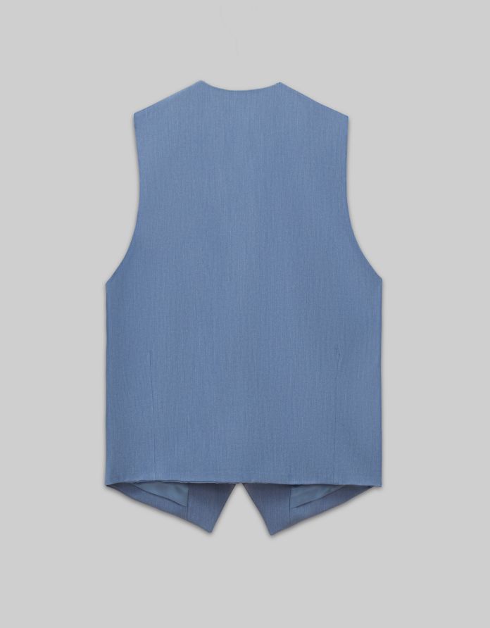 kamizelka do zestawu lido niebieski slim fit