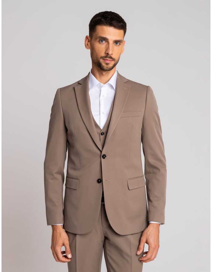 marynarka do zestawu lido khaki slim fit