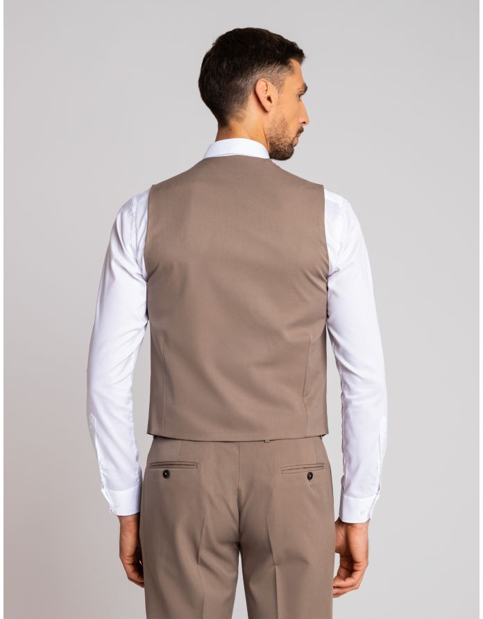 kamizelka do zestawu lido khaki slim fit