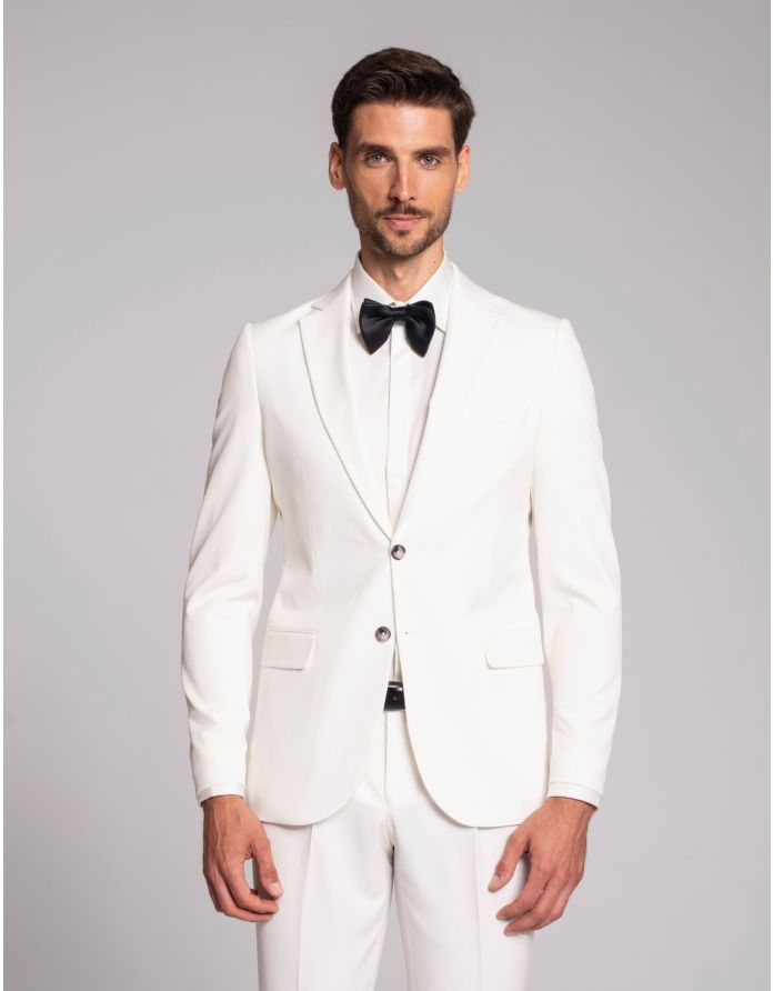 marynarka do zestawu lido 01 biały slim fit