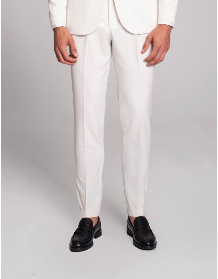 spodnie do zestawu lido 01 biały slim fit