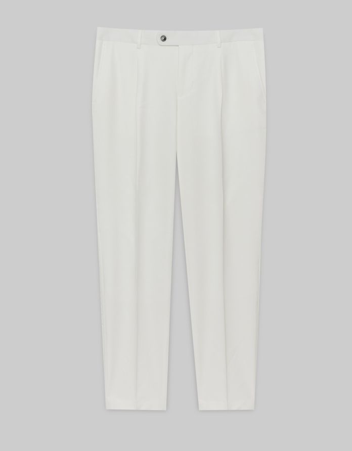 spodnie do zestawu lido 01 biały slim fit