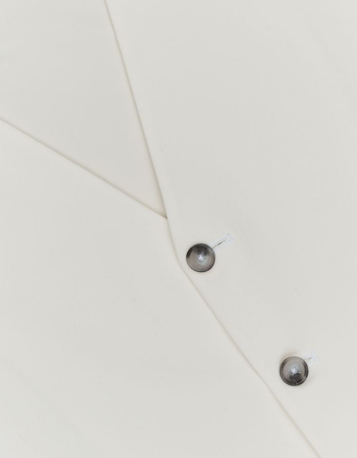 kamizelka do zestawu lido 01 biały slim fit