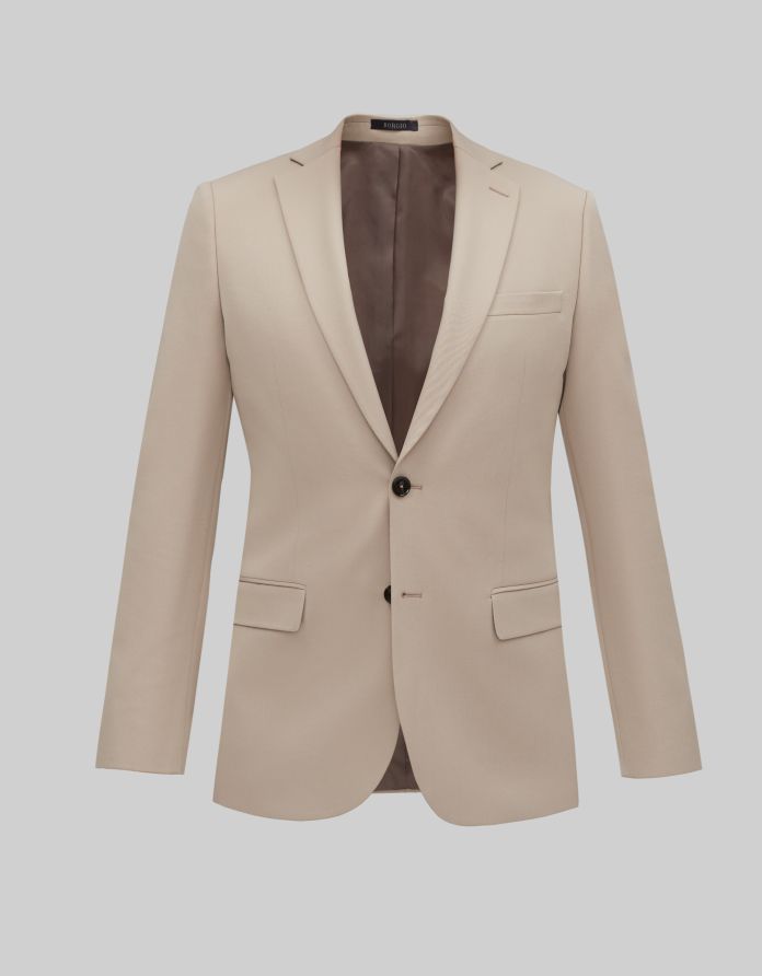 marynarka do zestawu lido 02 beżowy slim fit