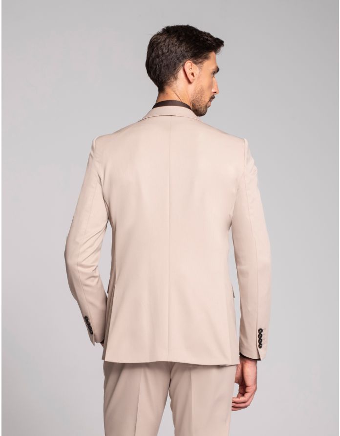 marynarka do zestawu lido 02 beżowy slim fit