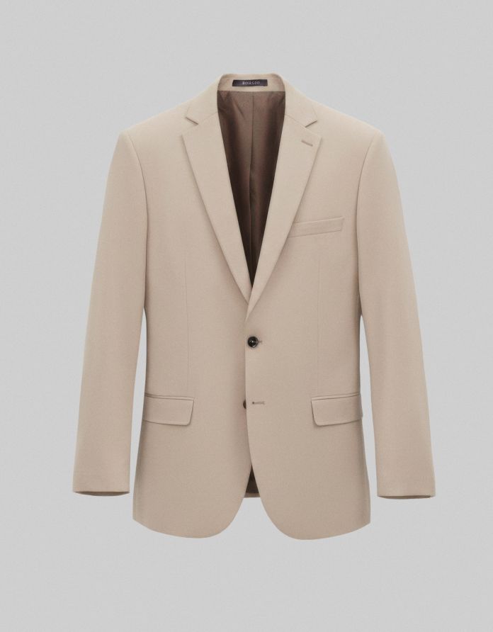 marynarka do zestawu lido 02 beżowa slim fit