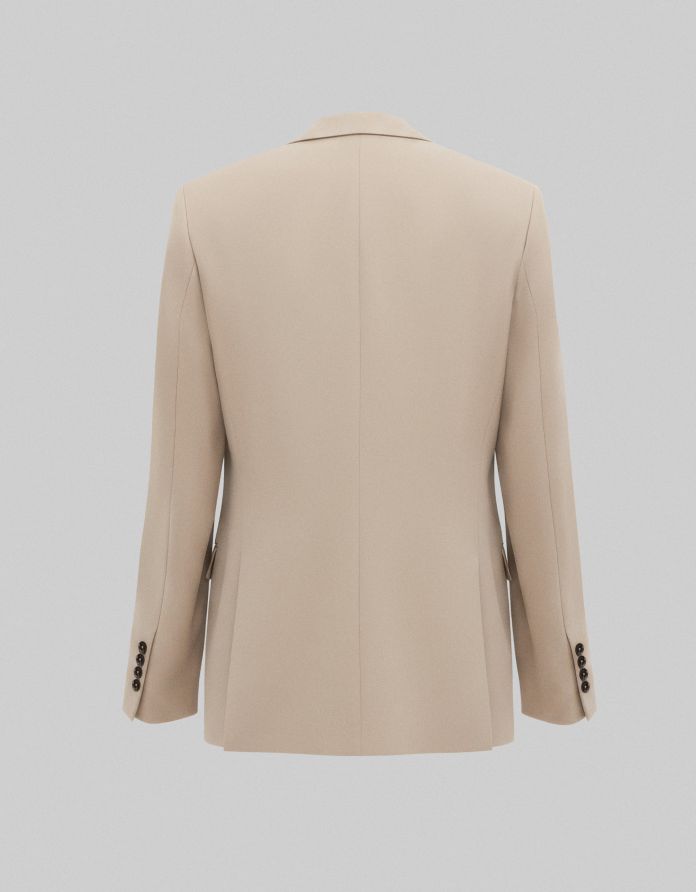 marynarka do zestawu lido 02 beżowa slim fit