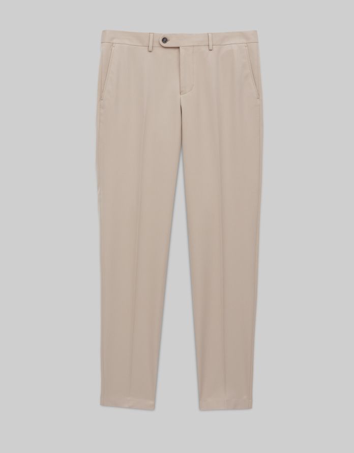 spodnie do zestawu lido 02 beżowy slim fit