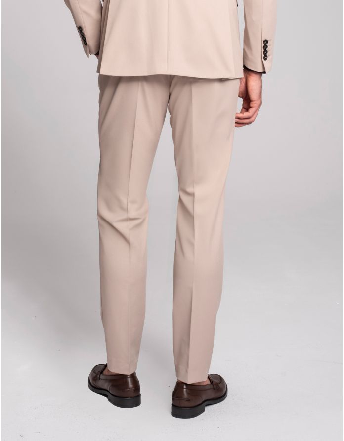 spodnie do zestawu lido 02 beżowy slim fit