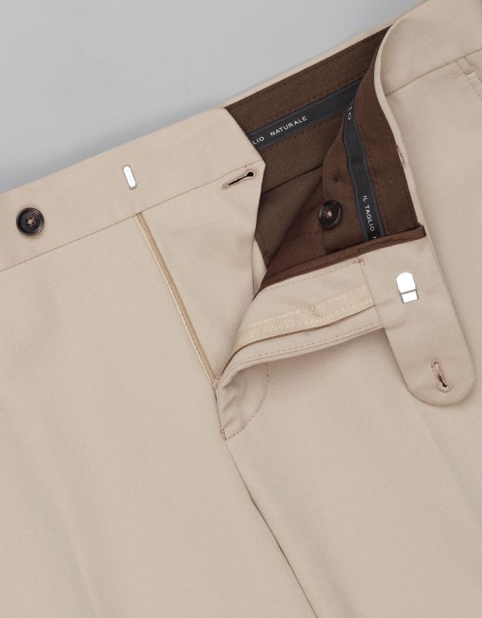 spodnie do zestawu lido 02 beżowy slim fit