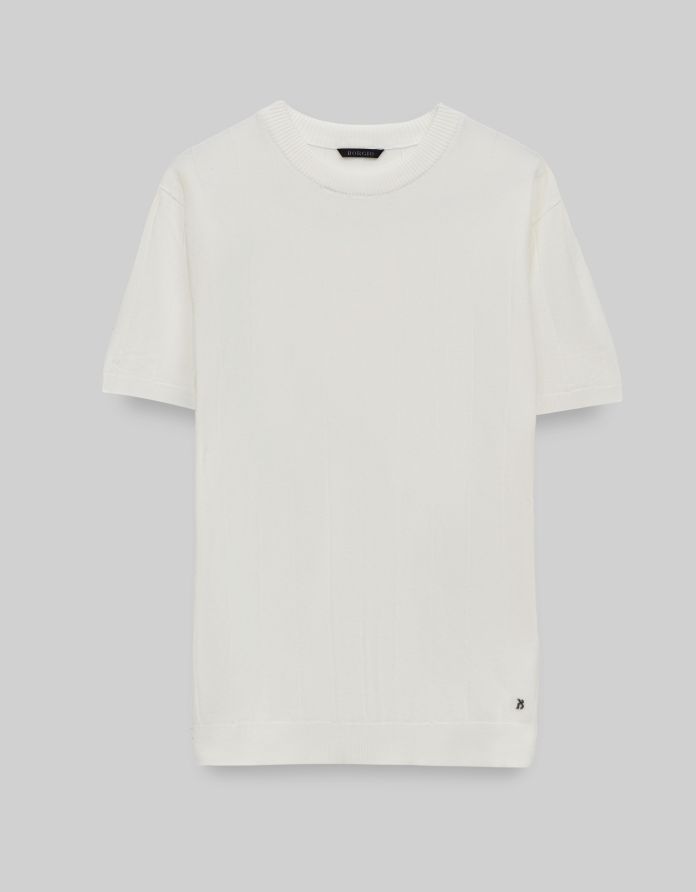 t shirt paspardo biały