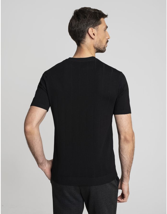 t shirt paspardo czarny