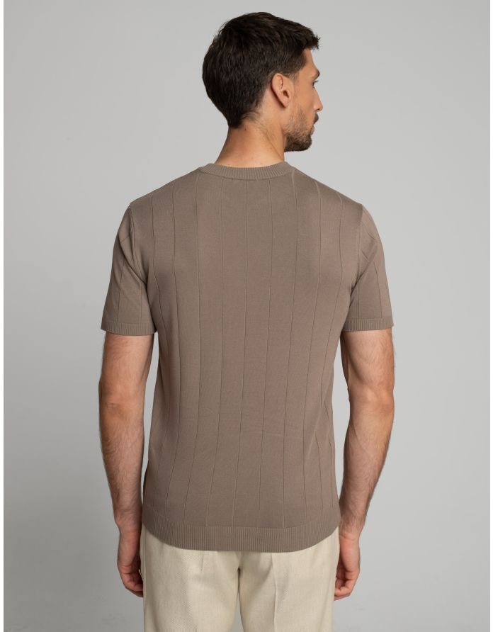 t shirt paspardo beżowy