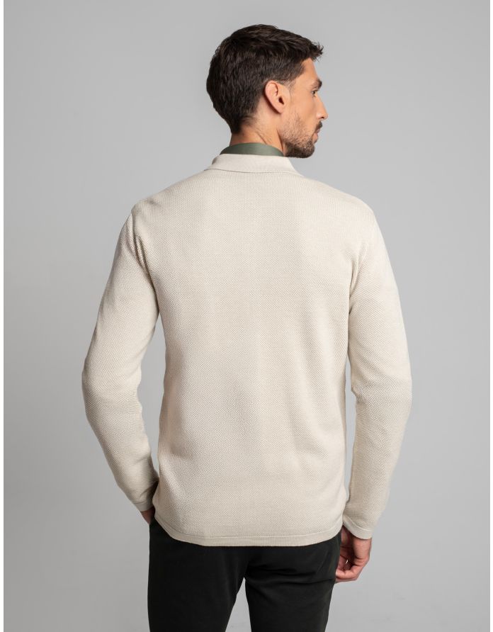 Sweter cornaredo rozpinany beżowy