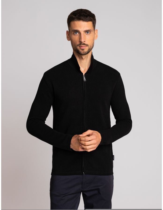 Sweter cornaredo rozpinany czarny