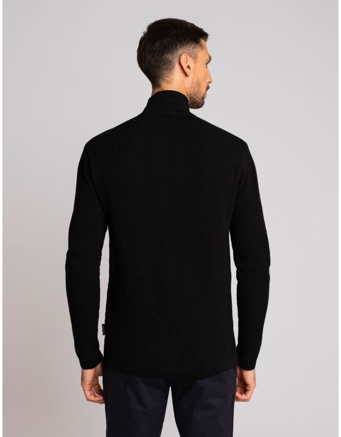 Sweter cornaredo rozpinany czarny