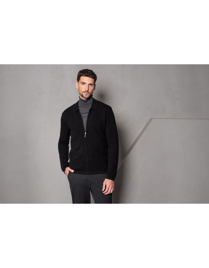 Sweter cornaredo rozpinany czarny