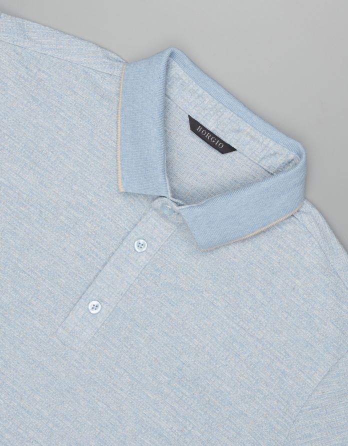 koszulka polo leini błękitna