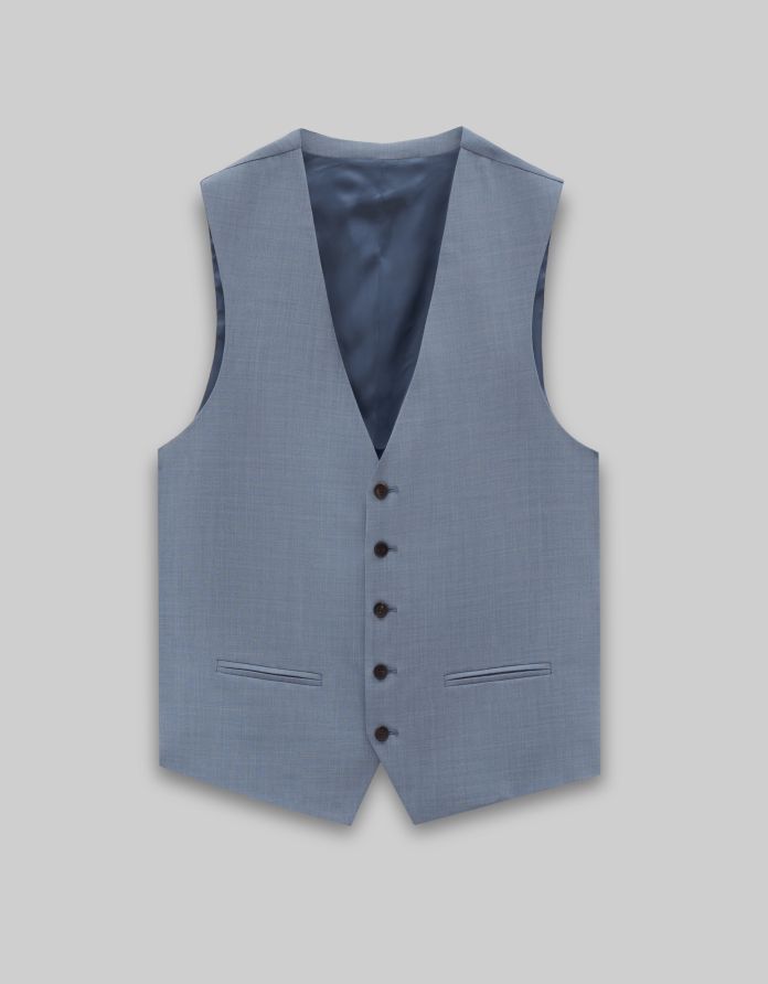 kamizelka do zestawu olmedo błękit slim fit