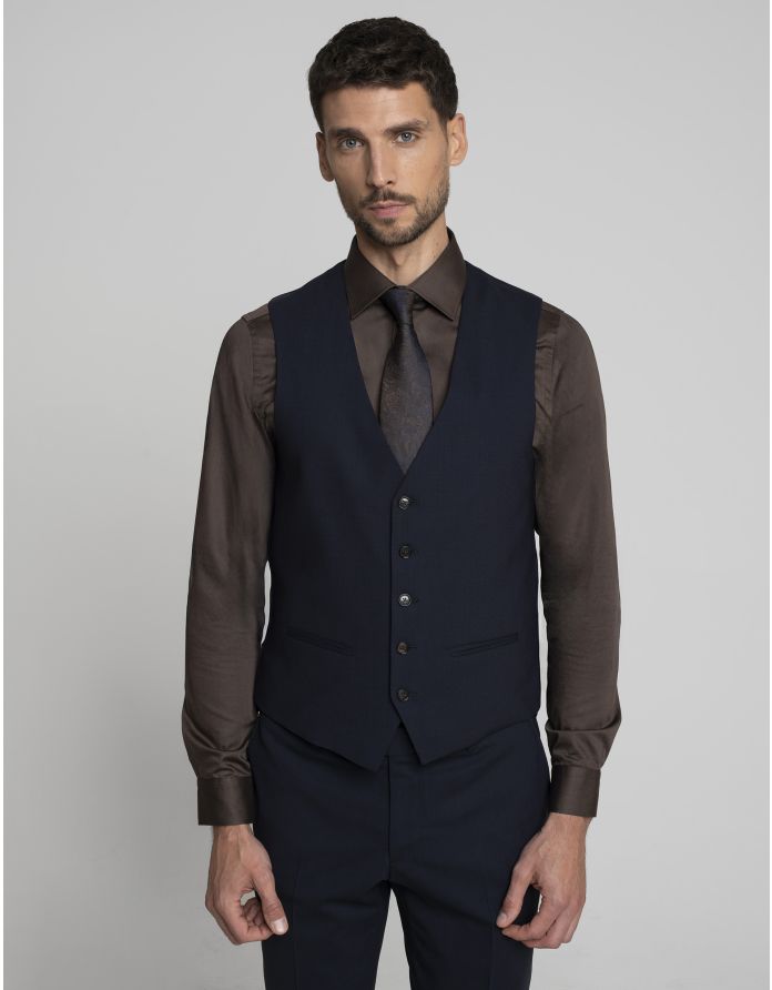 Kamizelka parma granatowy slim fit