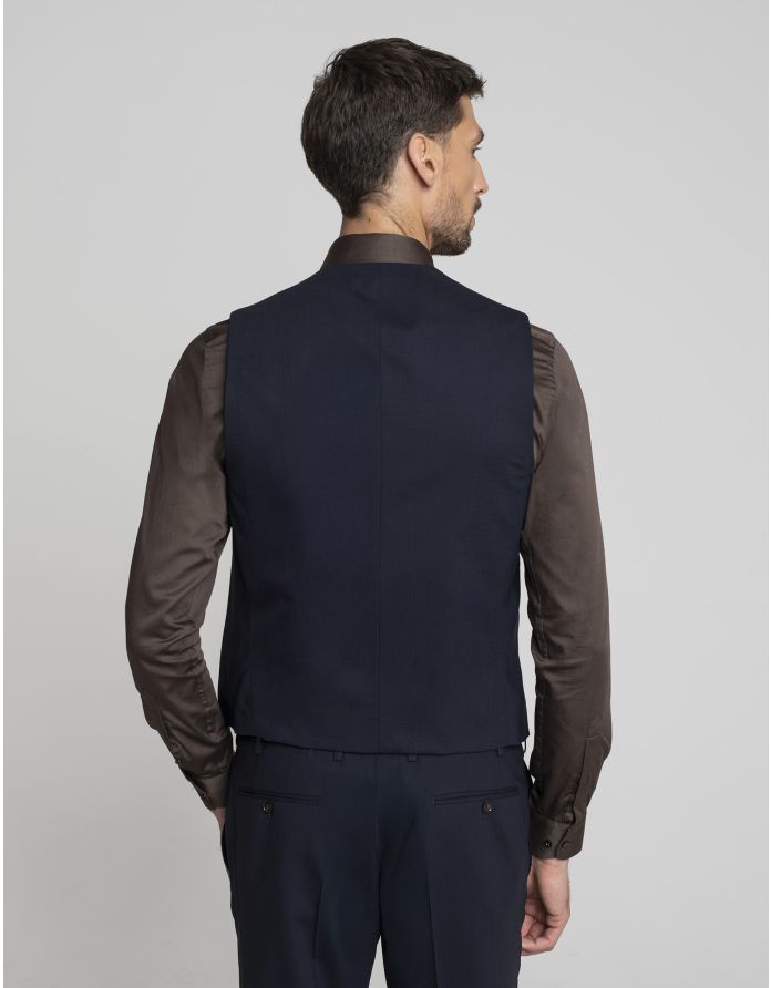 Kamizelka parma granatowy slim fit