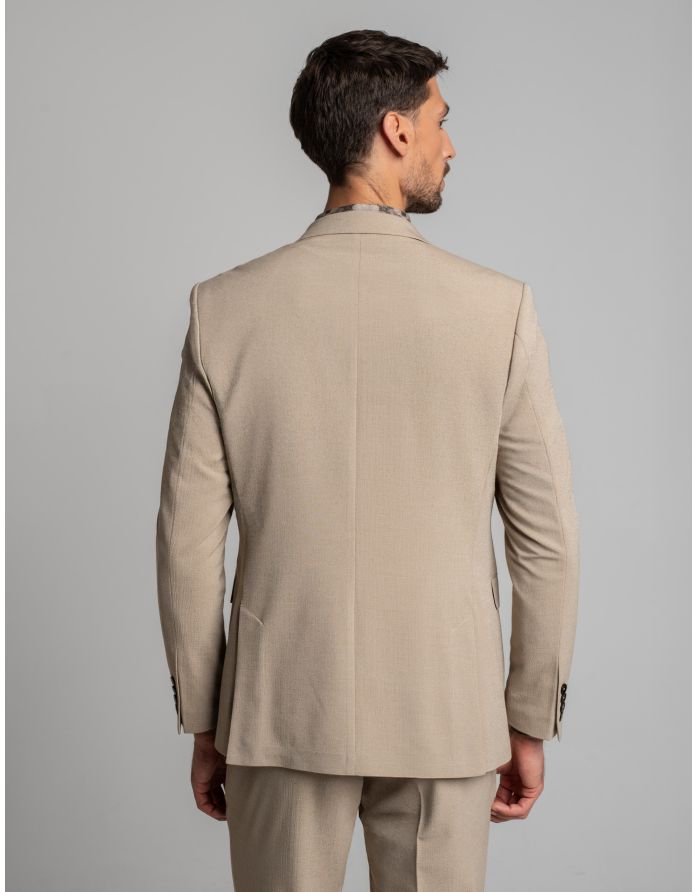 marynarka do zestawu godrano beżowy slim fit