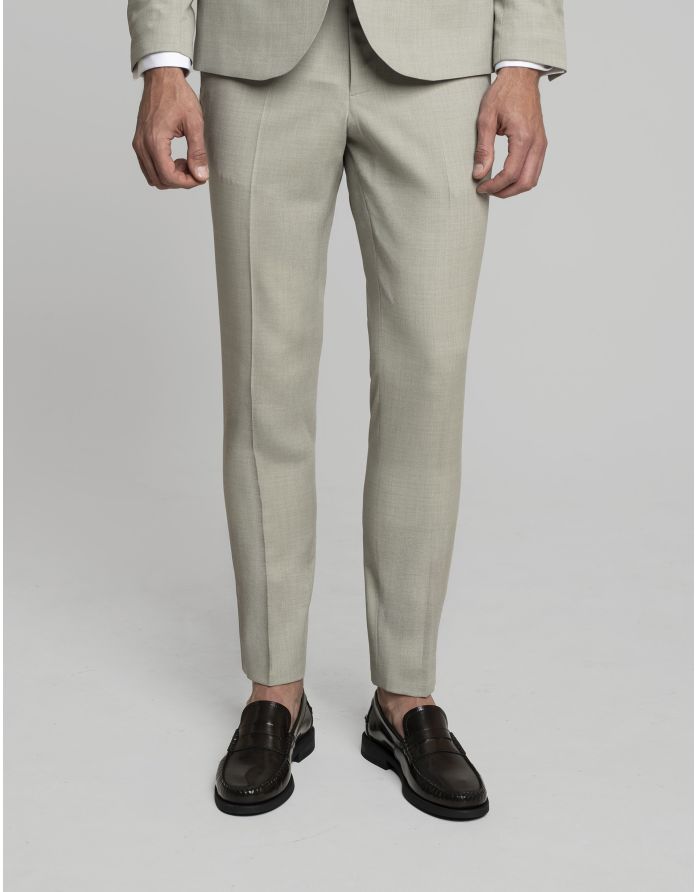 spodnie do zestawu barzano zielony slim fit