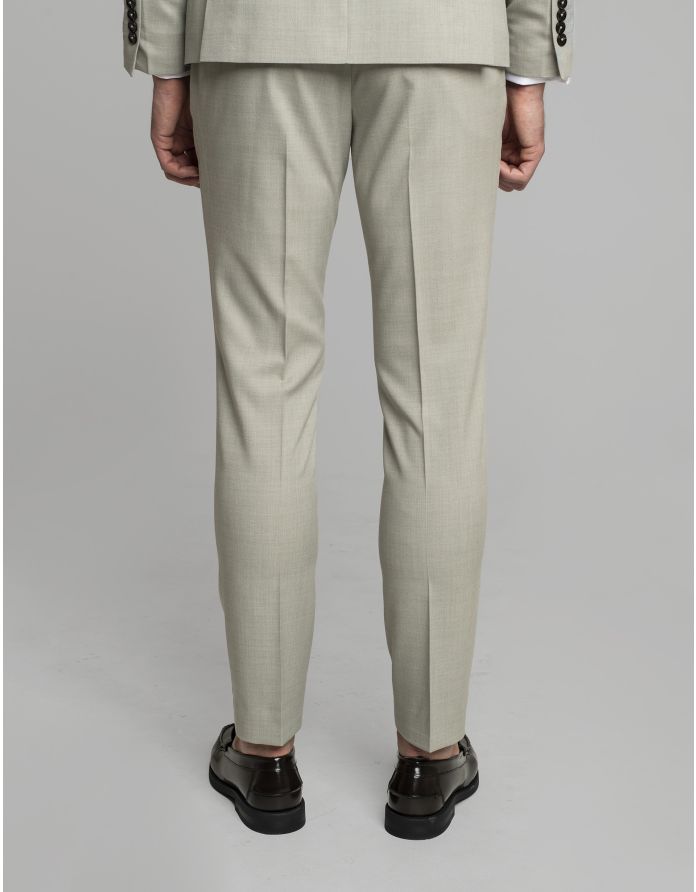 spodnie do zestawu barzano zielony slim fit