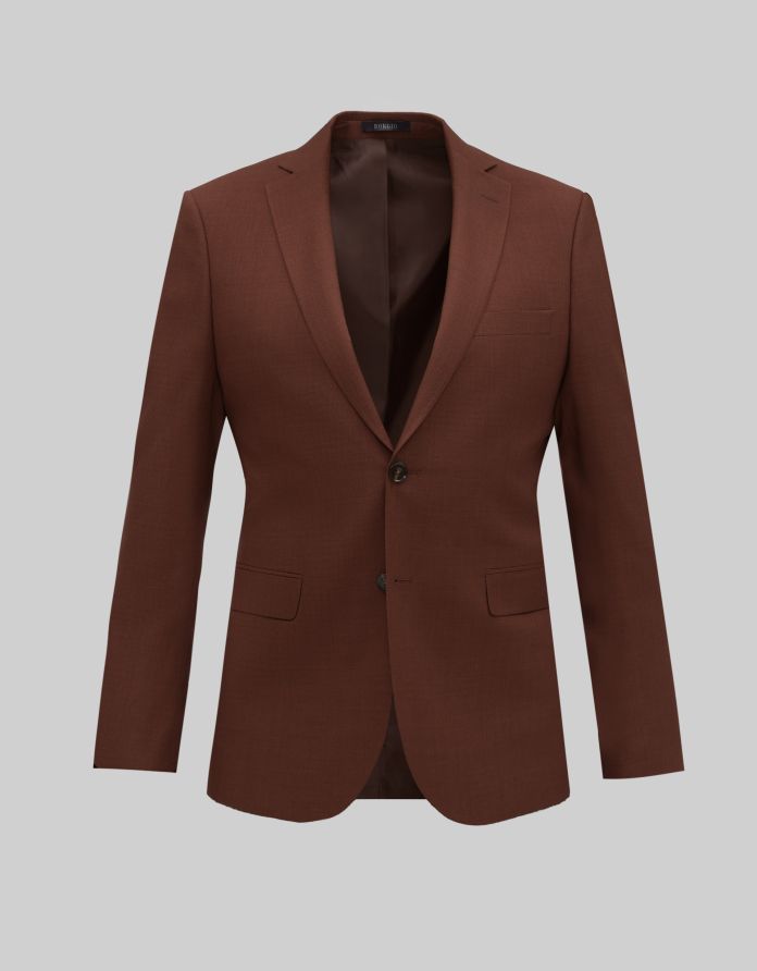 marynarka do zestawu barzano ceglasty slim fit