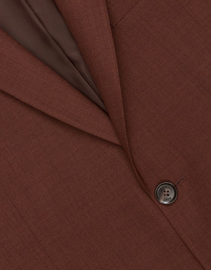 marynarka do zestawu barzano ceglasty slim fit