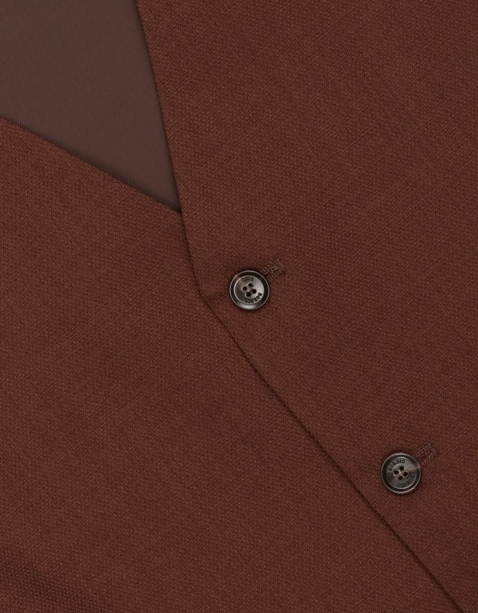 kamizelka do zestawu barzano ceglasty slim fit
