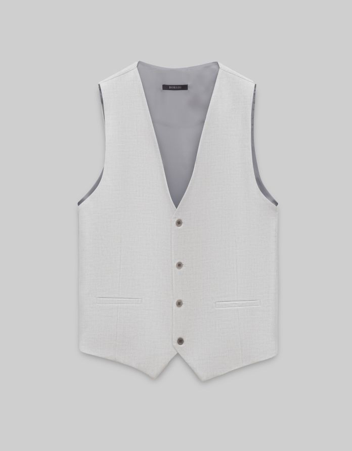 kamizelka do zestawu erve 02 szary slim fit