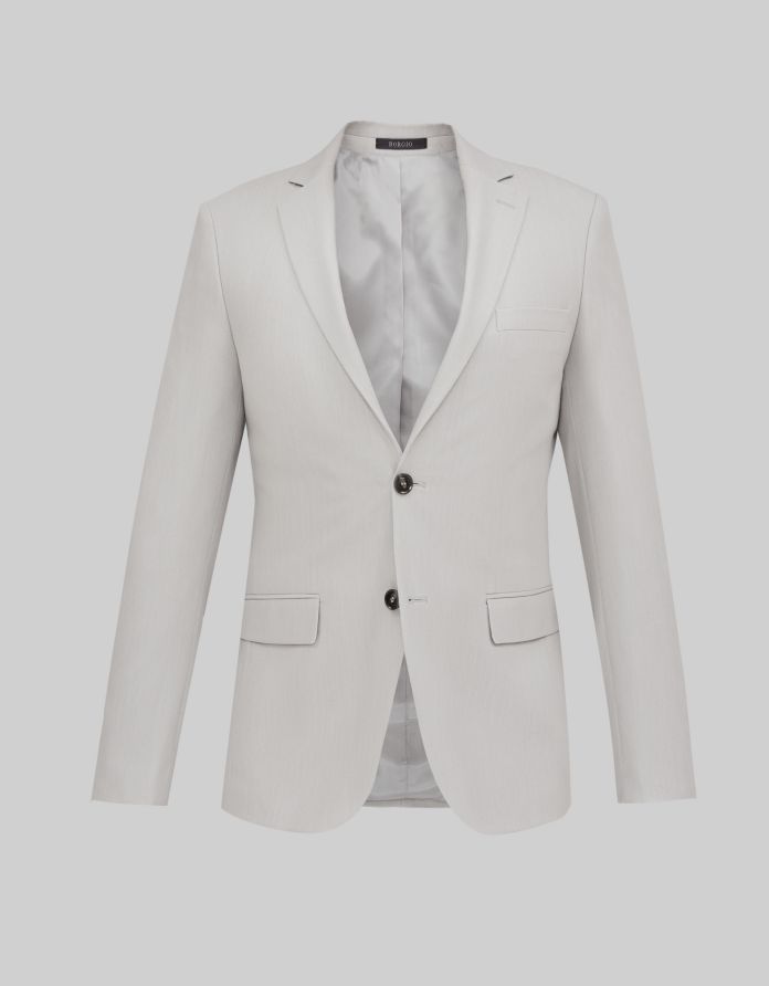 marynarka do zestawu pimonte szary slim fit