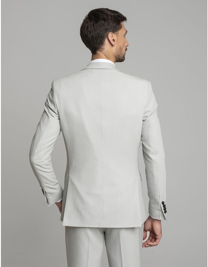 marynarka do zestawu pimonte szary slim fit