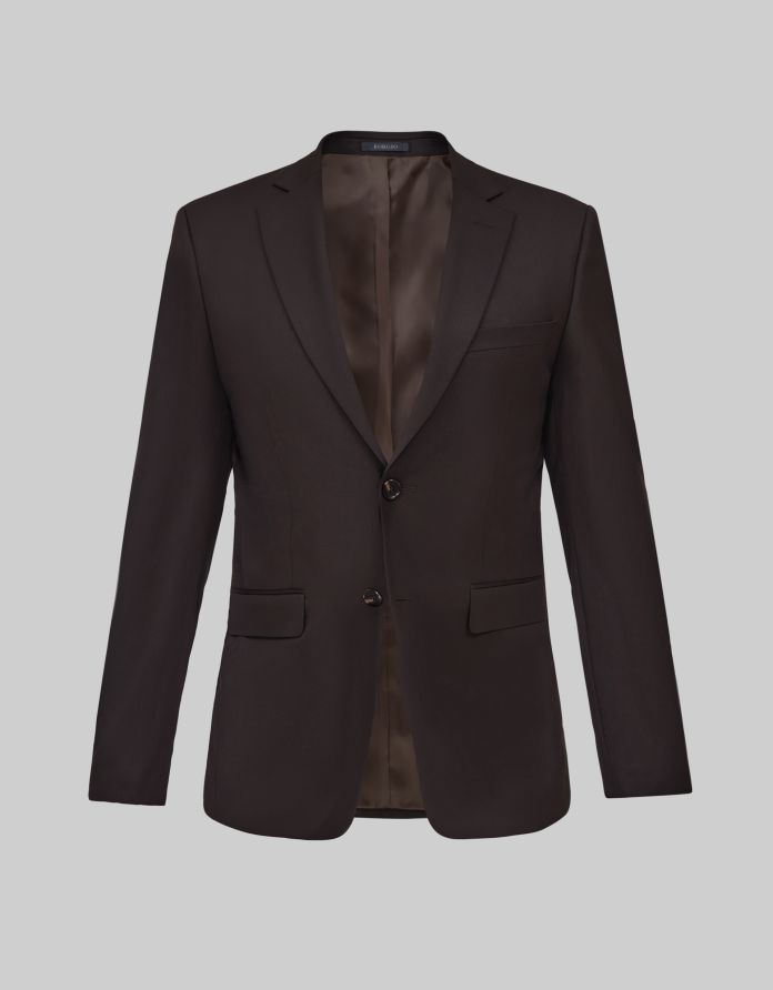 Marynarka do zestawu gualdo 01 brąz slim fit