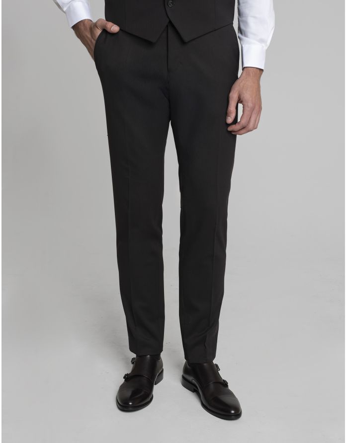 Spodnie do zestawu gualdo 01 brąz slim fit