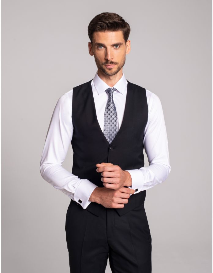 kamizelka do zestawu rosolini 02 granatowy slim fit