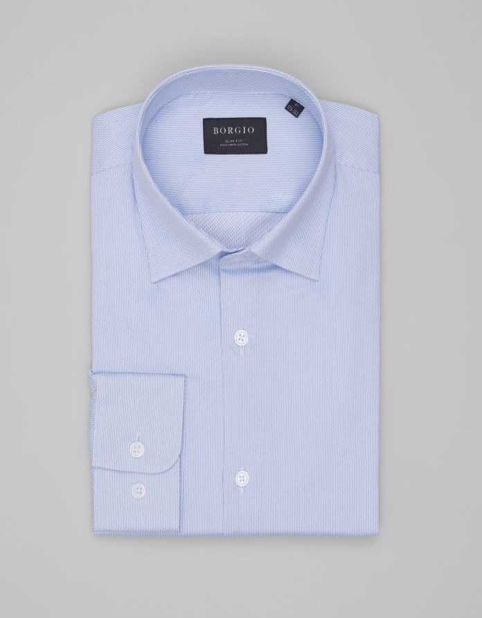 koszula fabrizia 00529 długi rękaw błękit slim fit