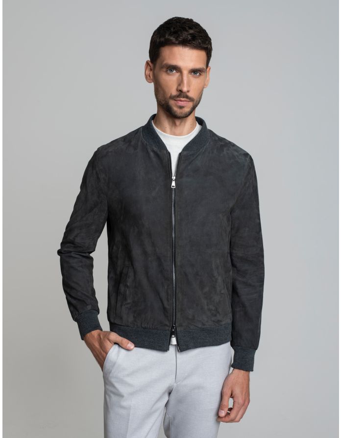 kurtka skórzana incudine szara