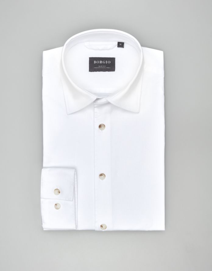 koszula terranova 00552 długi rękaw biały slim fit