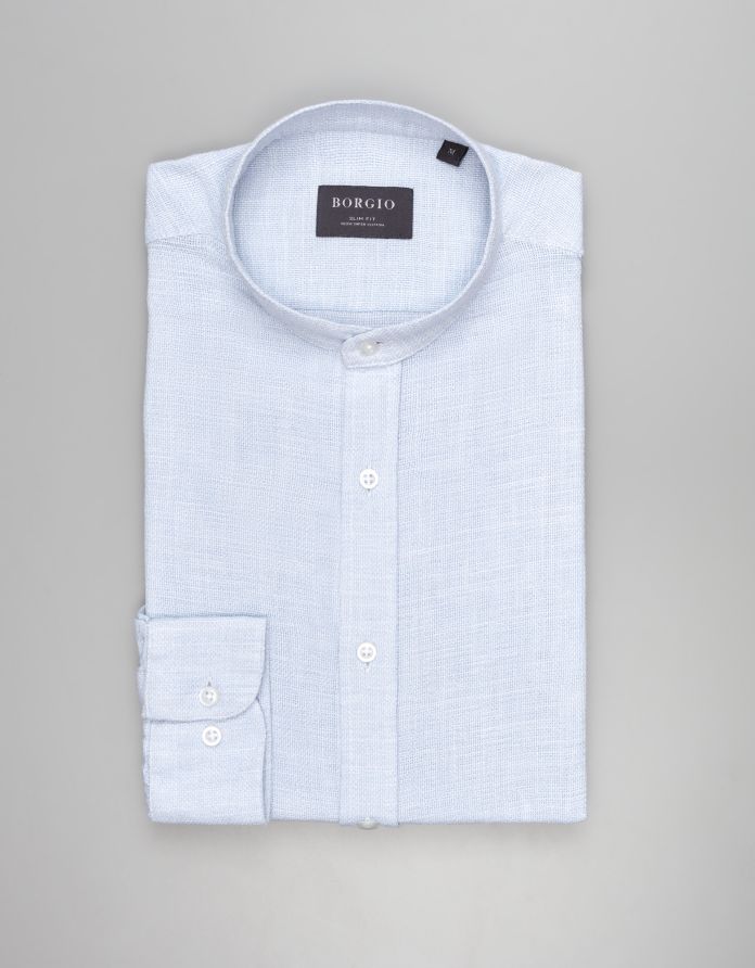 koszula limido 00561 długi rękaw błękit slim fit