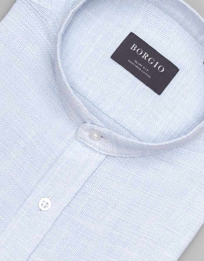 koszula limido 00561 długi rękaw błękit slim fit