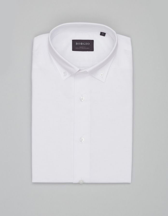 koszula balmuccia 00533 długi rękaw biały slim fit