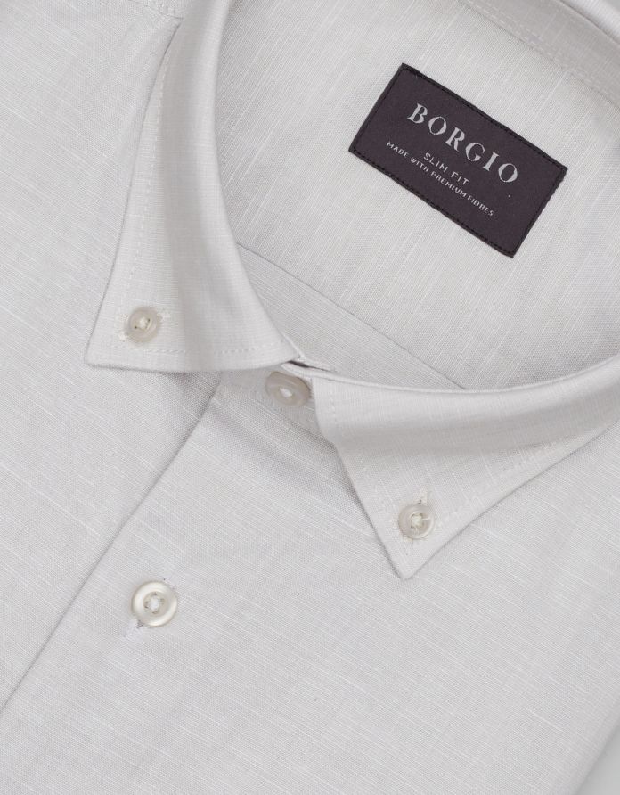 koszula balmuccia 00534 długi rękaw beżowy slim fit