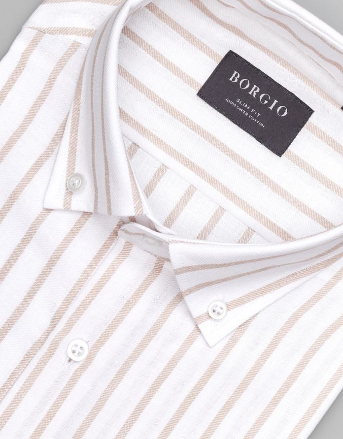 koszula passa 00543 długi rękaw biały slim fit