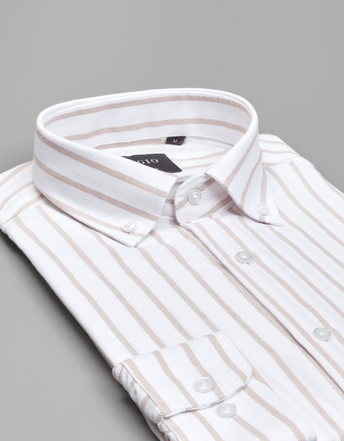 koszula passa 00543 długi rękaw biały slim fit