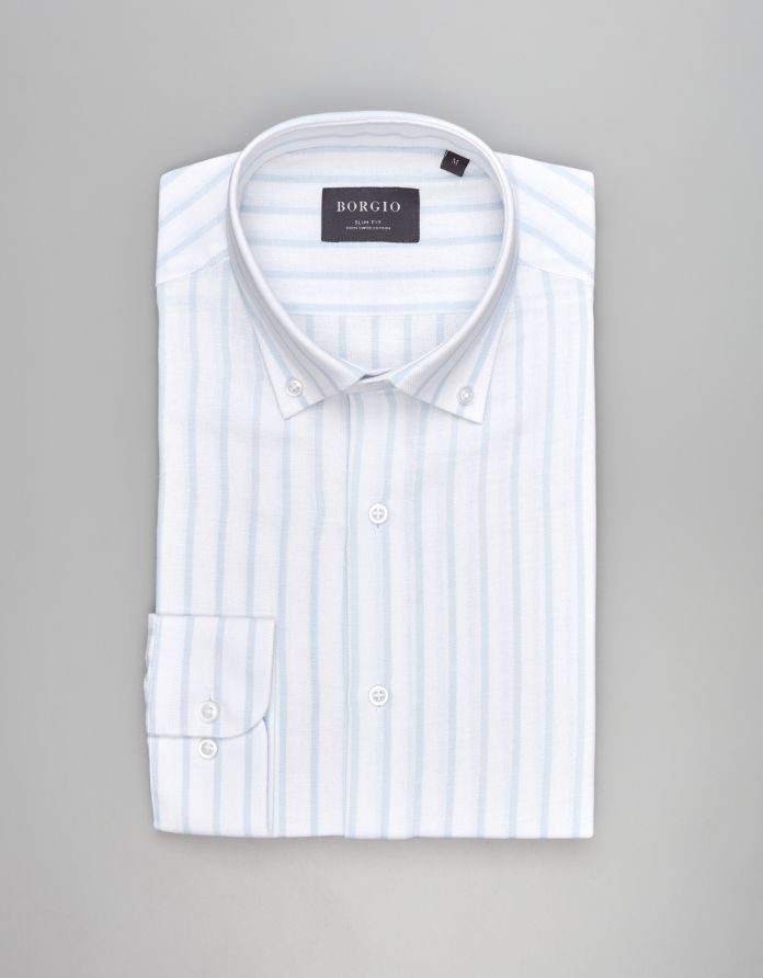 koszula passa 00544 długi rękaw biały slim fit