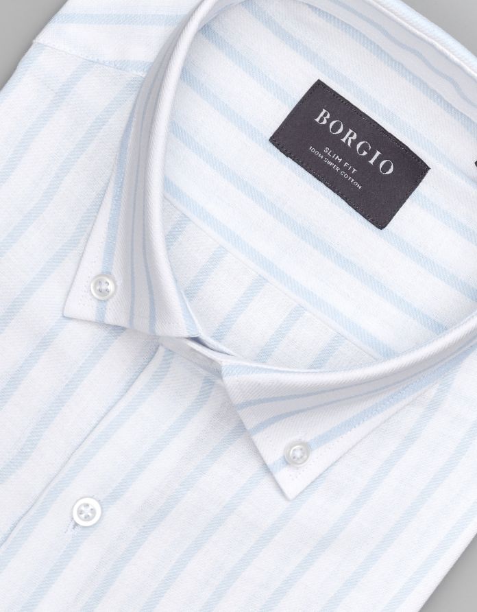 koszula passa 00544 długi rękaw biały slim fit